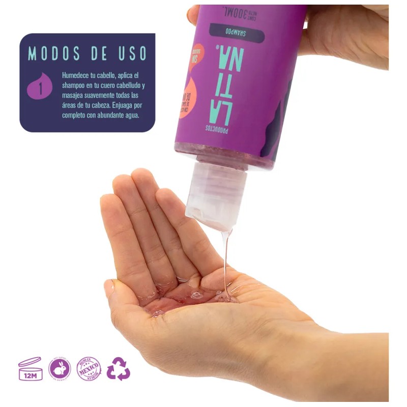 Kit Latina 4 Pzs Shampoo Anti Frizz Activa De Rizos