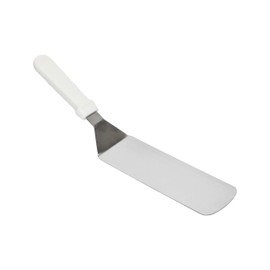 TrueCraftware 8-1/2" x 3" x 15" Flexible Solid Turner Stainless Steel with Plastic Handle- Burger Turner Scraper for BBQ Grill and Flat Top Griddle Kitchen Griddle Accessories