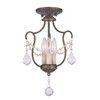 Livex Lighting 6420-71 Chesterfield 3 Light Convertible Hanging Lantern/Ceiling Mount,