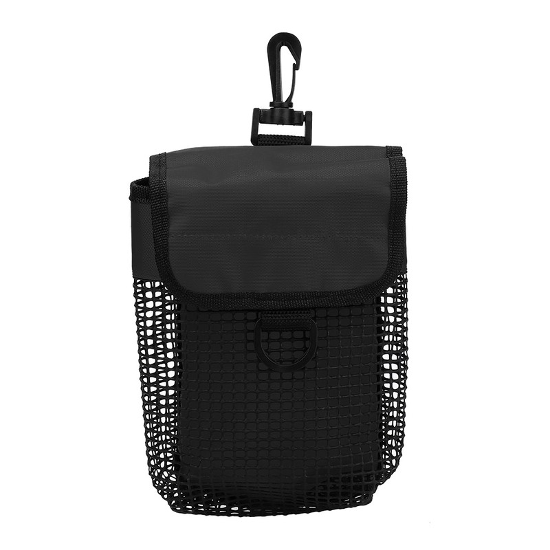 Outdoor Portable Lightweight Diving Mesh Gear Bag Package with Buckle(black)