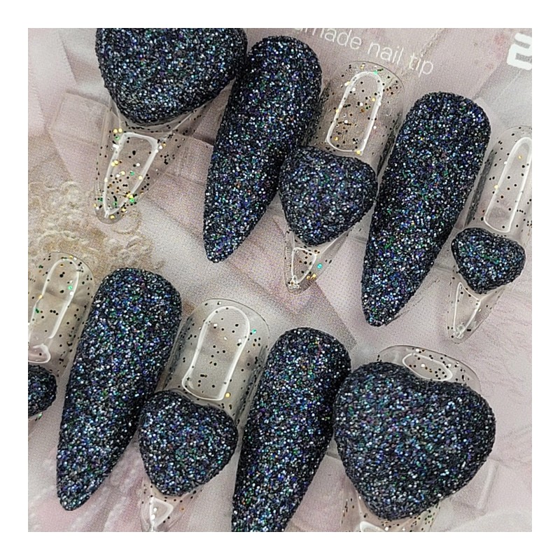 Brown Sugar Sugar Handmade Nail Tips - Stiletto L /
