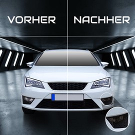 Fog lamp daytime running lights foils set tint film stickers, dark grey