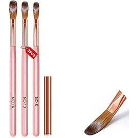 3 Pcs Acrylic Nail Brush Set – Professional Nail Art Brushes for Acrylic Powder Application, DIY Designs, and Salon-Quality Results