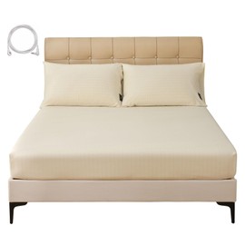 Grounding Sheets King Size Organic Cotton 90% Silver 10% – Silver Fiber Infused Conductive Bedding for Improved Sleep & Wellness (White, King - 76"x80"x15")