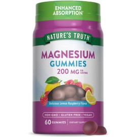 Nature's Truth Magnesium Gummies for Adults | 200mg | 60 Count | Vegan, Non-GMO & Gluten Free Supplement | Enhanced Absorption Magnesium Citrate