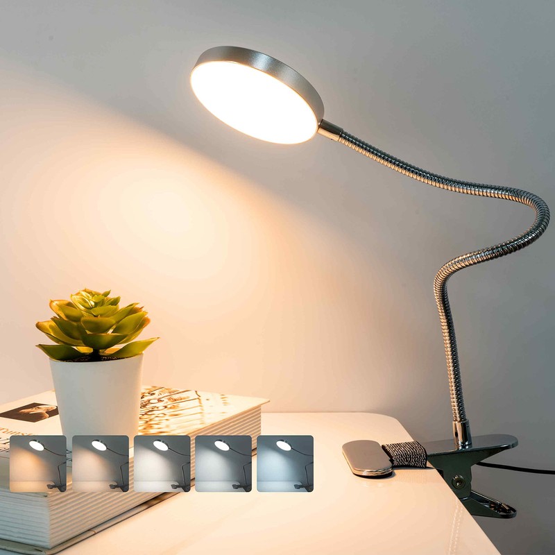 LiFMIRA Clip-on Lamp Reading Light - 5 Color Modes, 10