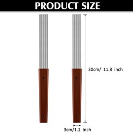 Yeshone 1 Pcs Guira Dominicana Guiro Comb 12 Inch Professional Guiro Instrument Scraper Stainless Steel Percussion Equipped with 11 Steel Rods