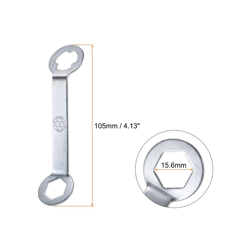 sourcing map Track Spikes Wrench Dual Interface Aluminum Non-Slip Shoes