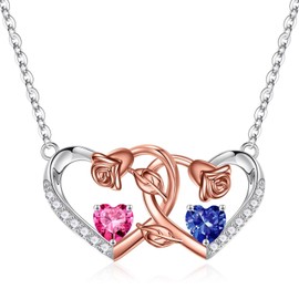 Iefil Christmas Gifts for Women - Christmas Presents, Stocking Stuffers for Women, Christmas Gifts Ideas, Wife Christmas Gifts| October Tourmaline Jewelry, December Tanzanite Necklace