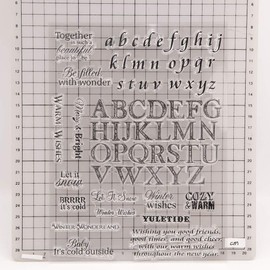 Arrietty Capital Alphabets Lower Case Alphas ABC Letter Christmas Phrase Sentiment Clear Stamps for Card Making Decoration and DIY Scrapbooking