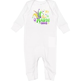 inktastic My First Mardi Gras-Jester Hat Baby Romper Coveralls Newborn White 419d4