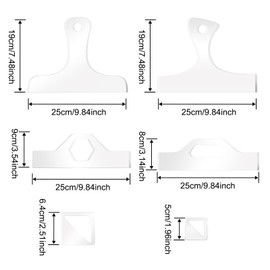 Betagt 6 Pcs Router Templates, Charcuterie Board Handle Template, Acrylic Templates for Woodworking, Cutting Board Template Woodworking Tracing Stencils Guide Tool for Kitchen (Style 1)