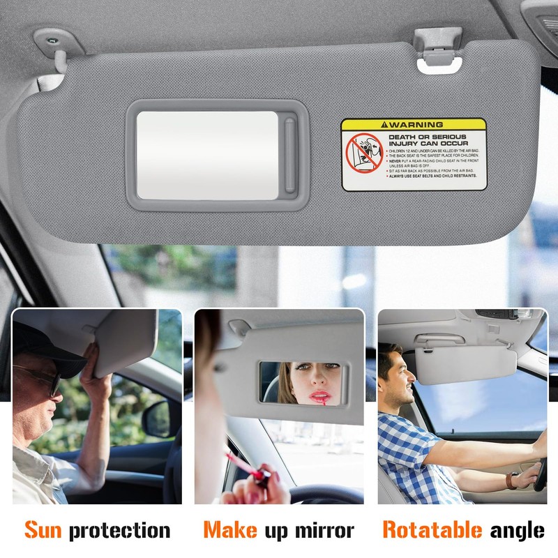 Left & Right Sun Visor for 2011-2015 Hyundai Elantra (NOT