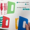 Lependor Plastic Scrapers Kit, 16Pcs Paint Scraper Tool for Arts