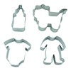 BekkiB - Set of 4 cookie cutters "Baby" - stainless