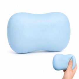 BLBATBK Soap Squishy, Blue Bar Shaped Figure With Bead Filled Detail, Compact Desktop Display Piece For Home Office Collections And Novelty Decor Lovers, Blue