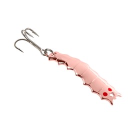 AL's Goldfish Lure Company, H100 Helgy Freshwater Fishing Spoon Lure with Treble Hook for Crappie, Perch, Panfish, Trout, Salmon and Bass. 1/4 oz. 1-3/4", #8 Hook, Copper