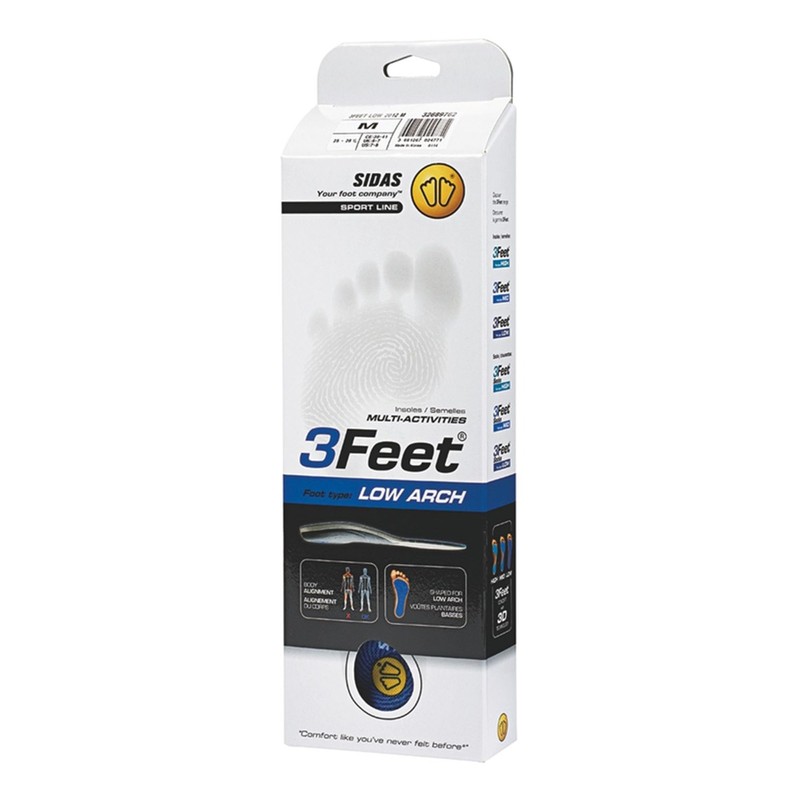 Sidas 3Feet Low-Einlegesohlen Sohlen, Blau, S: 37-38