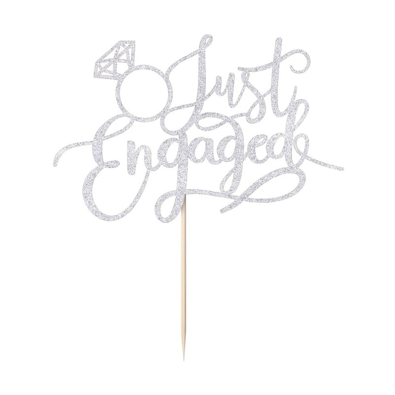 Sodasos Just Engaged - Decoración de pastel para decoración de