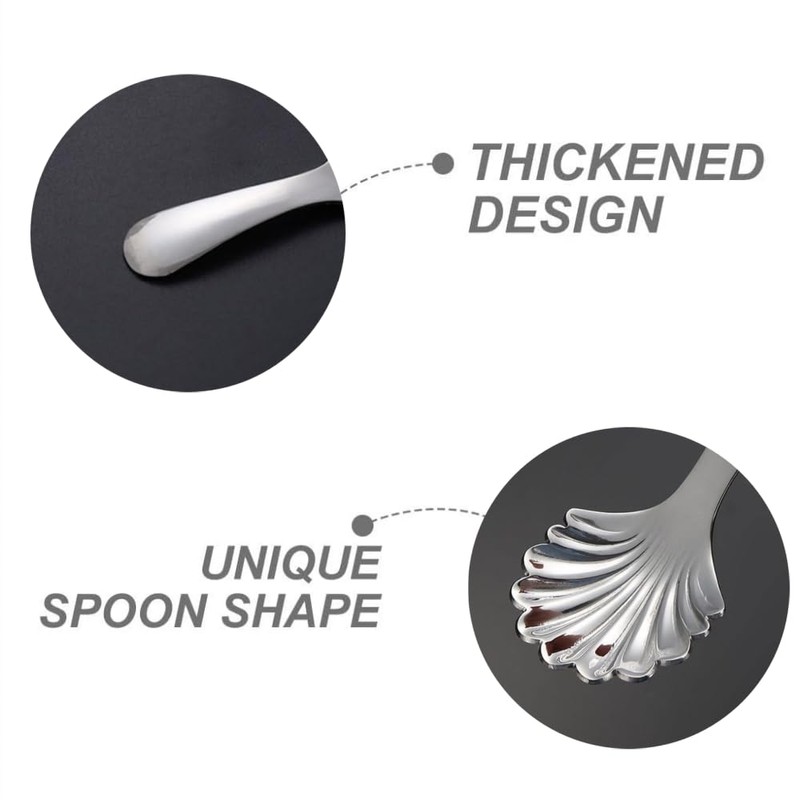 KAEGOUSY 3 Pcs Short Handle Spoons Dessert Spoon Mini Short