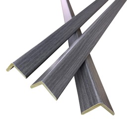 3 PCS 45" Wall Corner Protector Trim Borders for Wall Grey Wood Grain Wall Edge Strip Crown Molding Trim Door and Window Frames Mirror Trim Backsplash Tile Edge