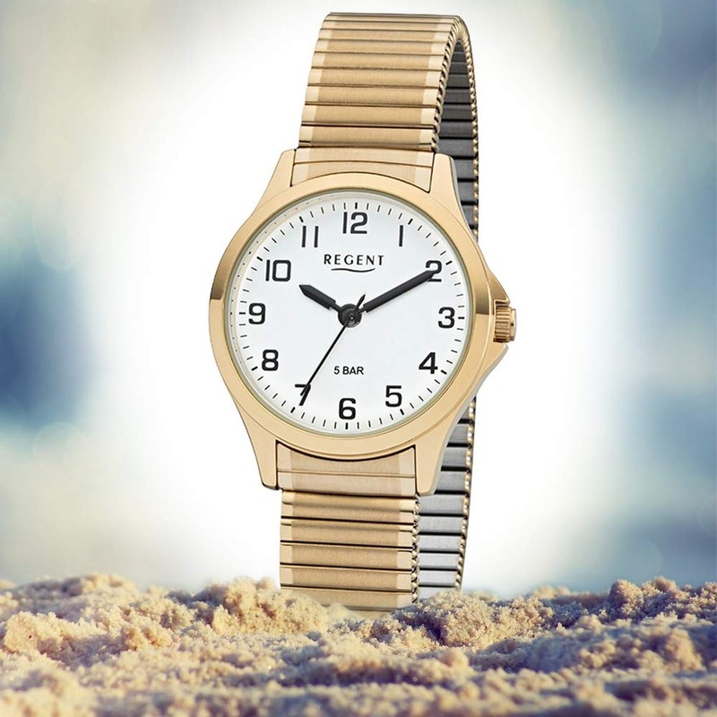 Regent Damen Analog Miyota 2035 Uhr mit Leder Armband 12300089