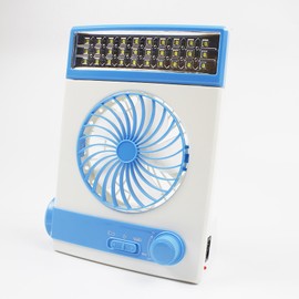 Solar Powered Fan with LED Light Flashlight Ultra Silent Mini Table Fan for Outdoor Camping Picnic Dormitory
