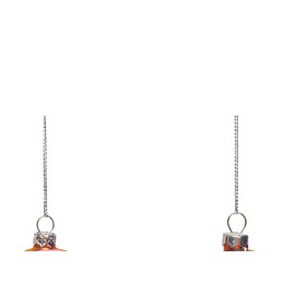 GALLERIE II Strawberry & Chocolate Donut Glass Ornament Assortment of 2 A/2 Pink