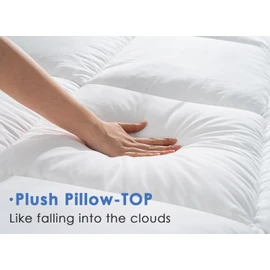Marine Moon California King Mattress Topper, Extra Thick Bed Topper, Cooling Plush Pillow Top Mattress Toppers Soft Down Alternative Pad, Hotel Quality Pillow Topper, Cal King