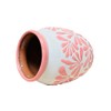 Pink Espiga Plumeado Bola Clay Vase - Florero Barro -