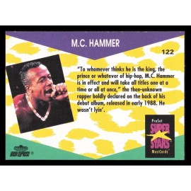 1991 PRO-SET MUSIC SUPER STARS MusiCards Collectible Card #122 - M.C. HAMMER
