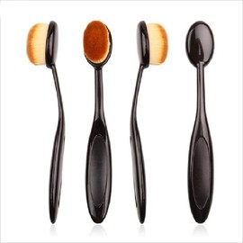 METREY Naked Makeup Brush Tool Set of 12 with storage box + Professional Oval Foundation Brush (Pack of 2) - Multicolor