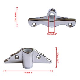 ISURE MARINE 2PCS 316 Stainless Steel Row Lock Oarlock Socket Oarlock Support Bracket for 1/2" Shank
