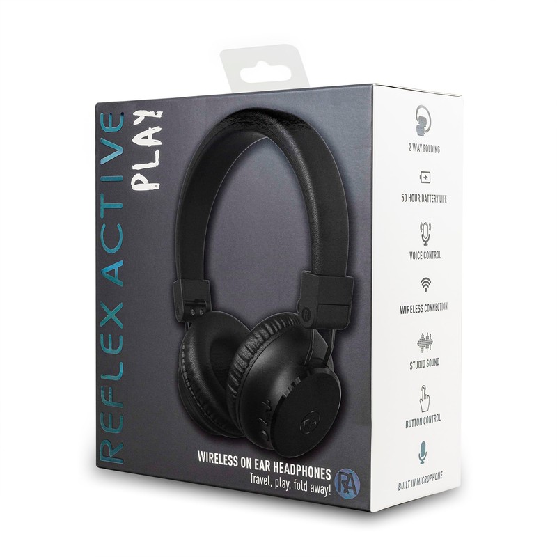 Reflex Active Wireless Foldable On Ear Headphones with Built in