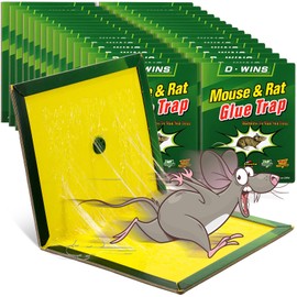 Qualirey 36 Pcs Large Mouse Traps Bulk Adhesive Mouse Rat Sticky Glue Traps Glue Board Sticky Pads for Mice Rat Capturing, House Indoor Outdoor Use