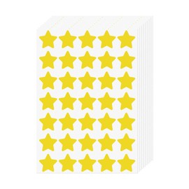 FINDAT Yellow Star Stickers 1 Inch Vinyl Kids Reward Sticker Removable Waterproof Small Stars Labels Reusable Colored Assorted Decals for Student School Classroom Teacher Supplies 700 PCS