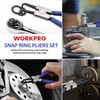 WORKPRO 4-Piece Snap Ring Pliers Set, 7-Inch Internal and External