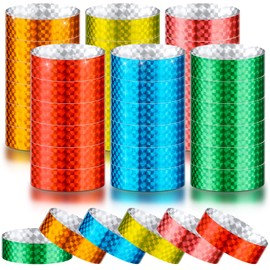 Epakh 600 Pcs Paper Wristbands Neon Wrist Bands Waterproof Handbands for Events Lightweight Concert Wristbands Neon Colored Adhesive Wrist Band for Party (Red,Orange,Yellow,Green,Pink,Blue)