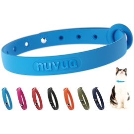 Breakaway Cat Collar - Soft, Comfortable, and Lightweight Safety Buckle Collar with ID Tag Ring for Outdoor Cats and Sensitive Skin Kittens by Nuvuq (6 ⅞" to 10 ¼", Blue)