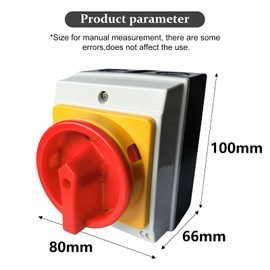 Main Switch Circuit Breaker 16A 3-Pin Rotary Switch Off Switch IP65 Repair Switch with Housing Separation of Power Supply for Connecting Switches and Disconnecting Small Circuits