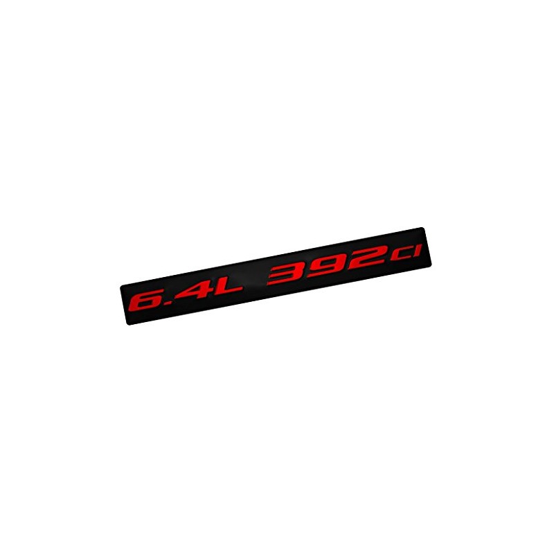 ERPART 6.4L 392ci RED on Black Highly Polished Real Aluminum