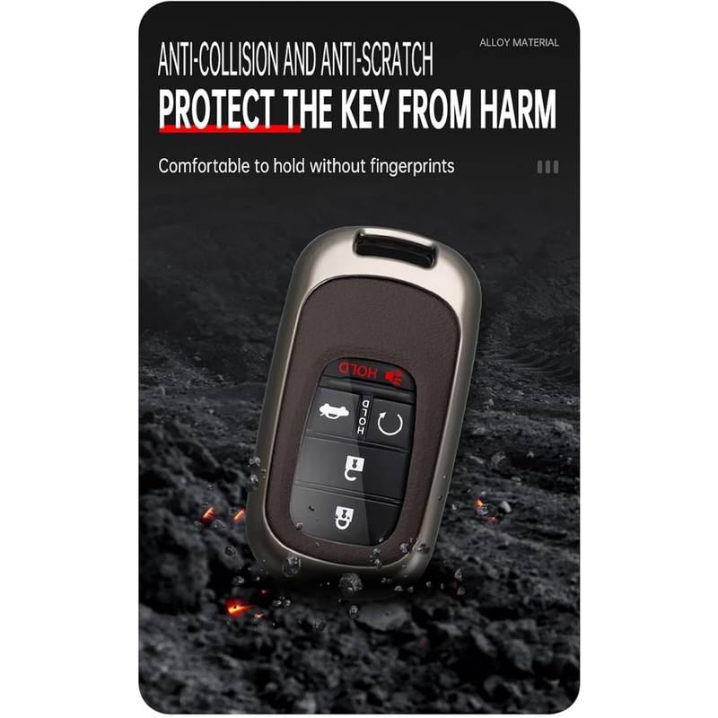 Generic Alloy Key Protective Key Case Cover with Keychain Fit