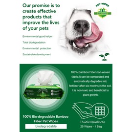 My Turf Cat Dog Grooming Pet Wipes | 25 Biodegradable Wipes 15x20cm | Quick Easy Cleaning Dog Wipes & Cat Wipes | Dog Wipes For Bums, Body, Paws, Eyes & Ears | Alcohol Free Dog Grooming Wet Wipes