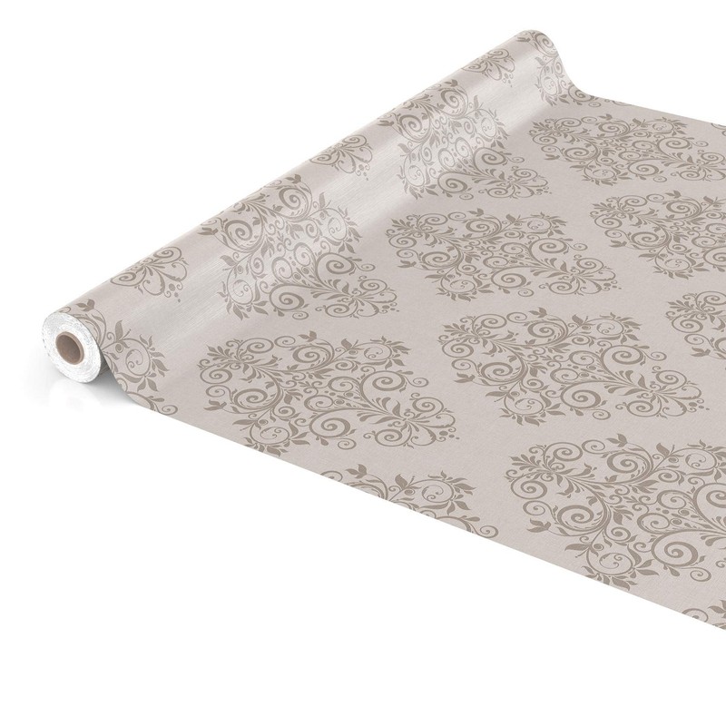 Anro Oilcloth Tablecloth, Oilcloth Wax Tablecloth, Tendril Pattern, 220 x