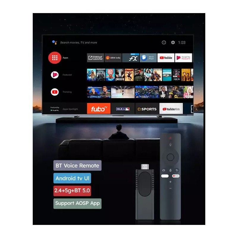 WF Android TV 10 U8 Stick 2GB 16GB Dual-Band Player