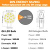 DUMILOO G8 LED Bulb Dimmable, 3W Puck Light Bulbs, 20W-25W
