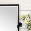 TEHOME 20x24 inch Pivot Mirror Black Tilt Rectangle Bathroom Mirror