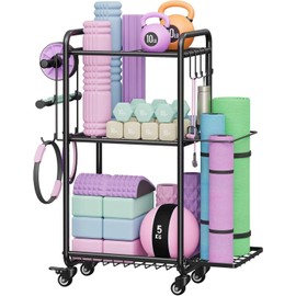 Venbytech for Home Gym Weight Rack, Integrated Yoga mat Storage