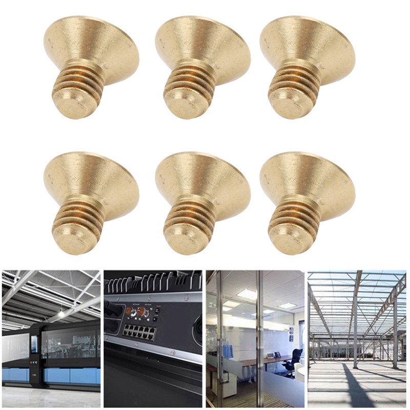 50Pcs Flat Hex Socket Screw M3 Pure Copper Countersunk Head