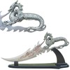 MASTER USA Whetstone Cutlery Black Dragon Daggerstand, Silver
